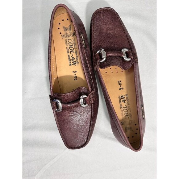 Mephisto Cool Air Natala Brown Size 8.5 Leather Ring Strap Comfort Loafers Shoes - Picture 3 of 8